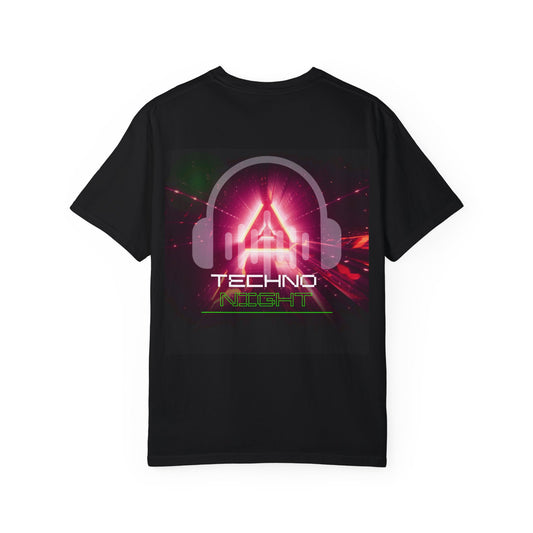 Techno Night Garment-Dyed T-Shirt, Music Festival Tee