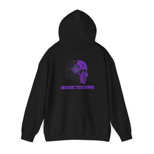 Techno Vibes Unisex Hoodie, Music Lover Sweatshirt